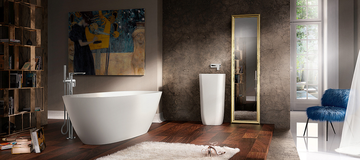 At NeoCon 2018: Sleek-Stone Tubs and Sinks by Graff