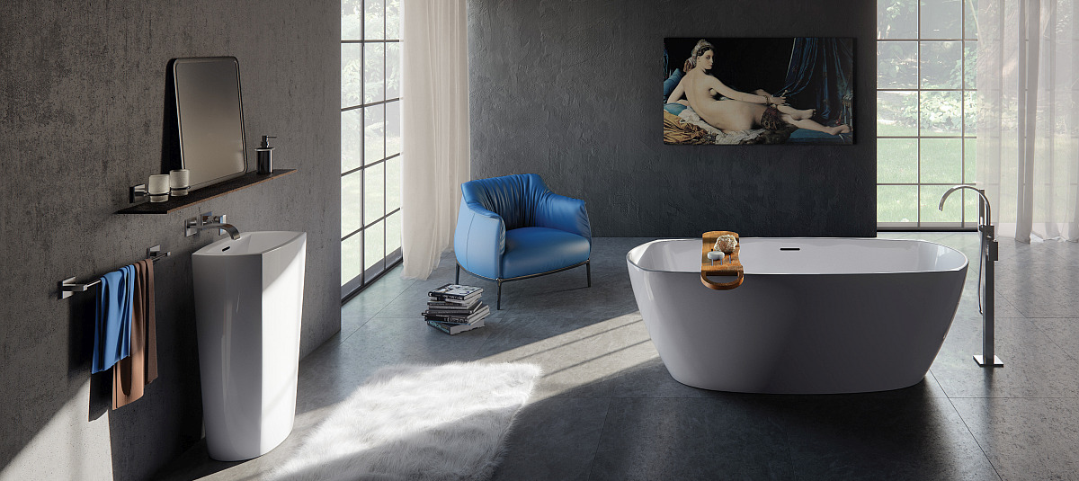 At NeoCon 2018: Sleek-Stone Tubs and Sinks by Graff