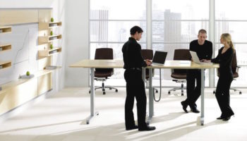 Adjustable Livello Tables by Teknion