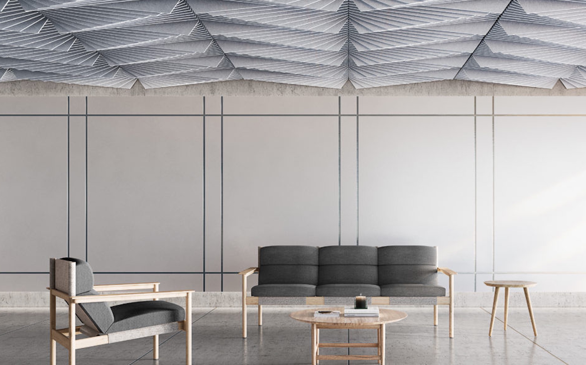 Ecoustic Sculpt Ceiling Tiles from Unika Vaev