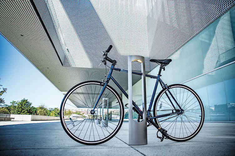 Reeder Illuminated Bike Rack by Landscape Forms