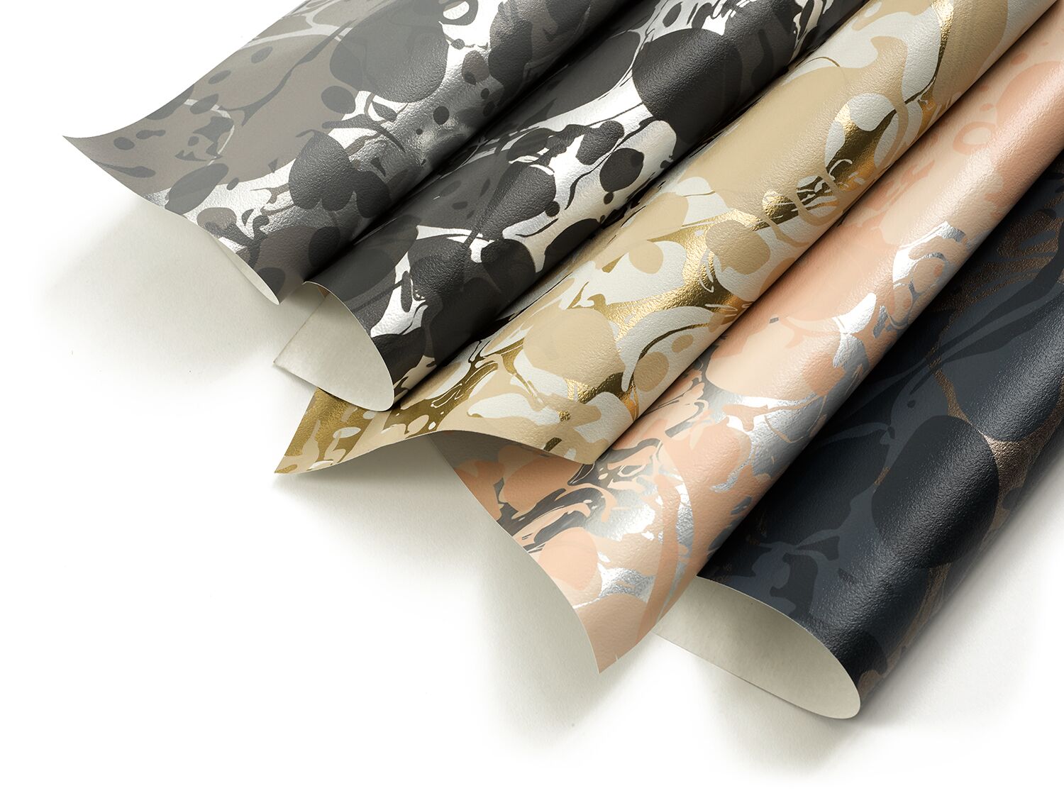 Innovation Immersion wallcovering samples in five different colors
