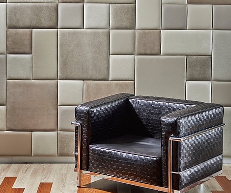 leather panels on a wall