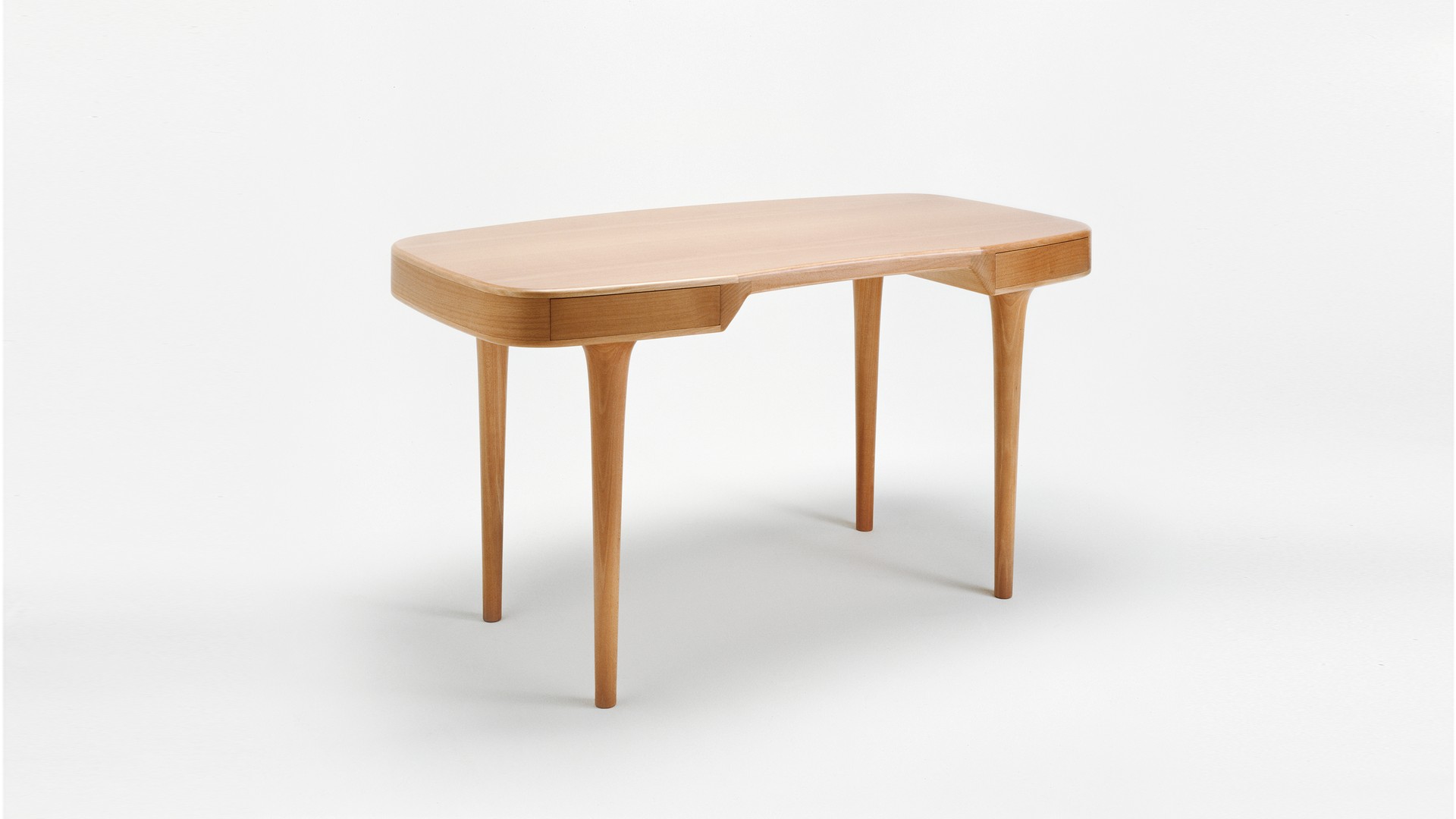 curvy wood desk for home