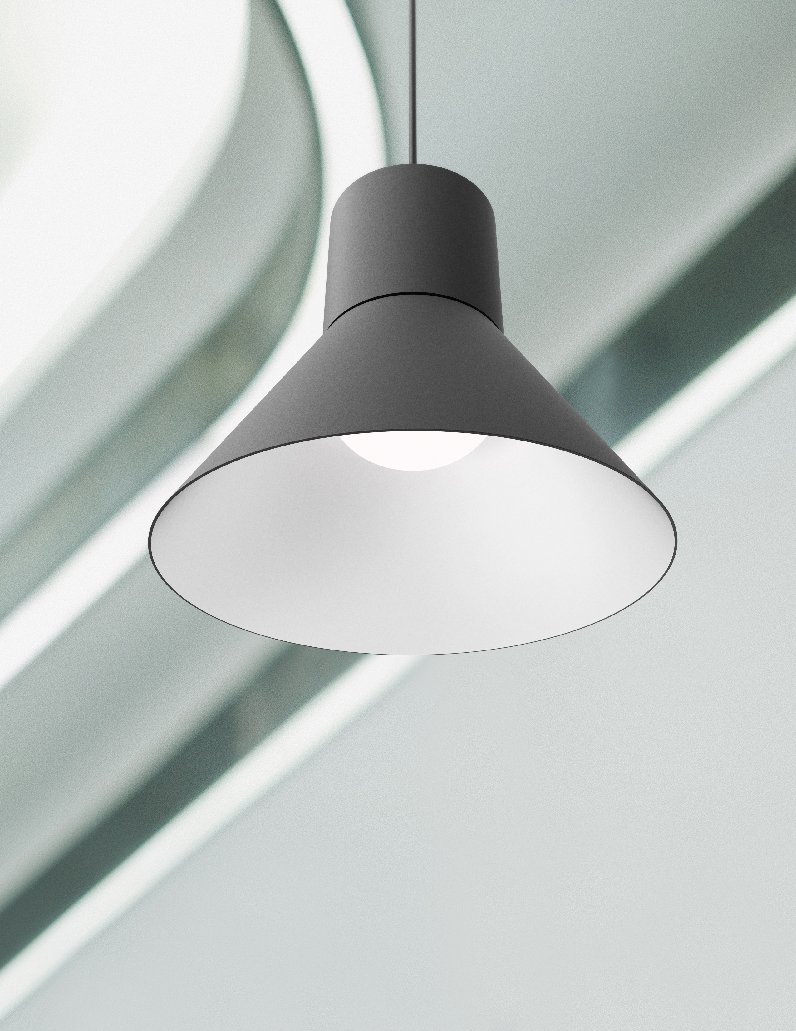Eureka Verner Ceiling Pendant close-up black