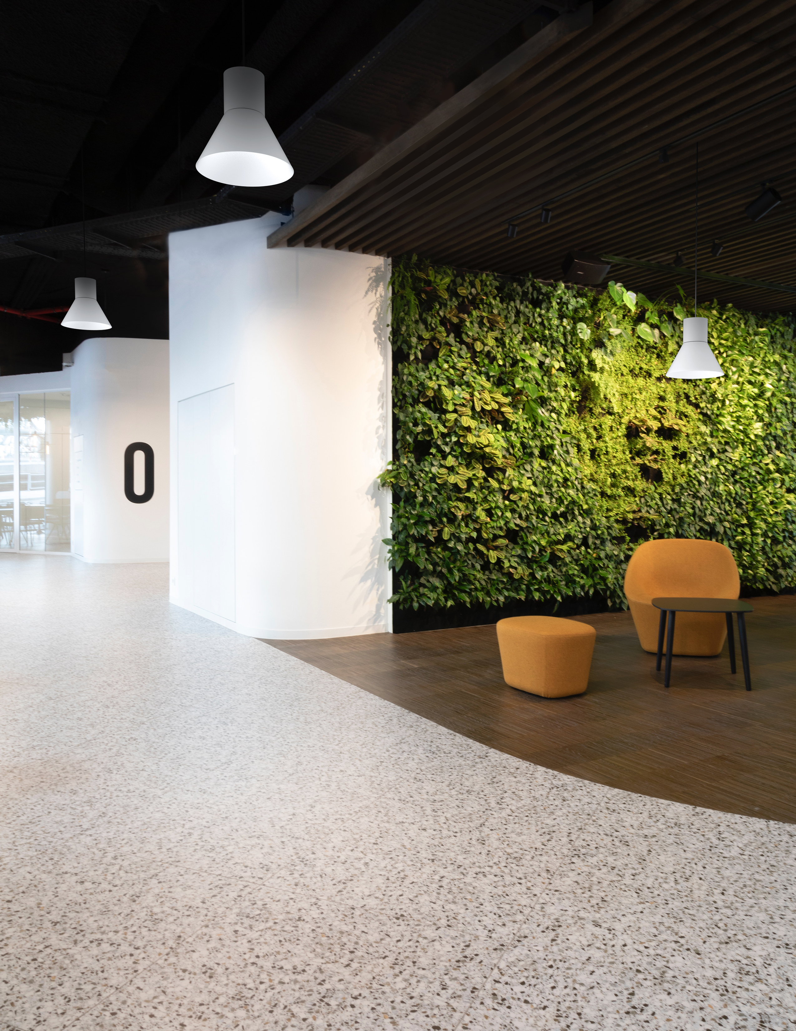 Eureka Verner Ceiling Pendant in exhibition space white