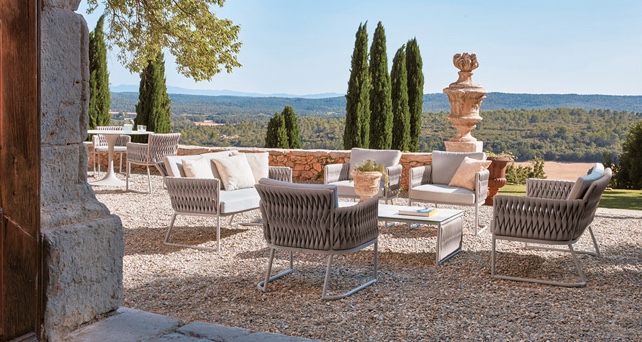 outdoor furniture in a seating group