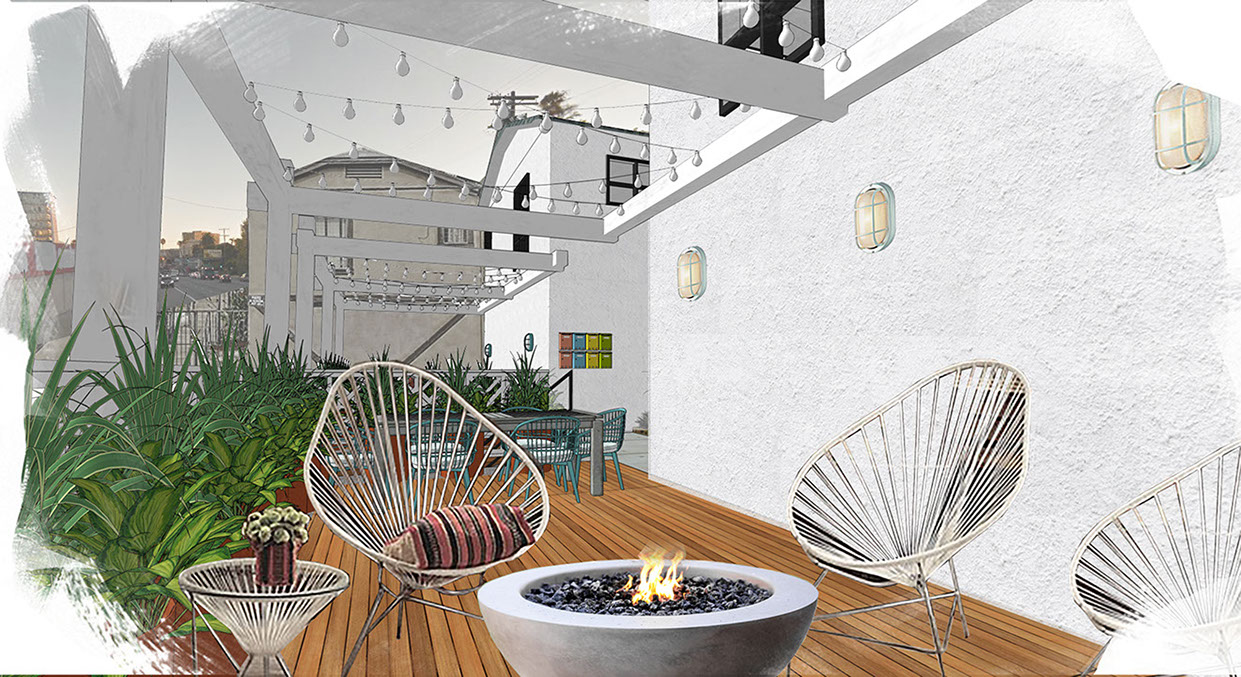 Node Living Echo Park patio