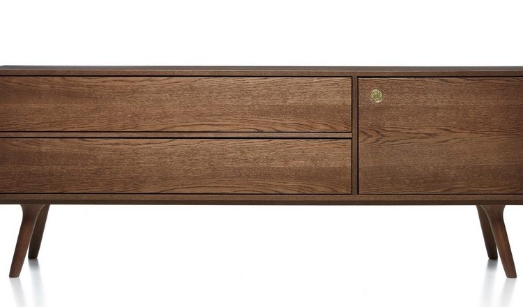 oak buffet with drawers and compartment