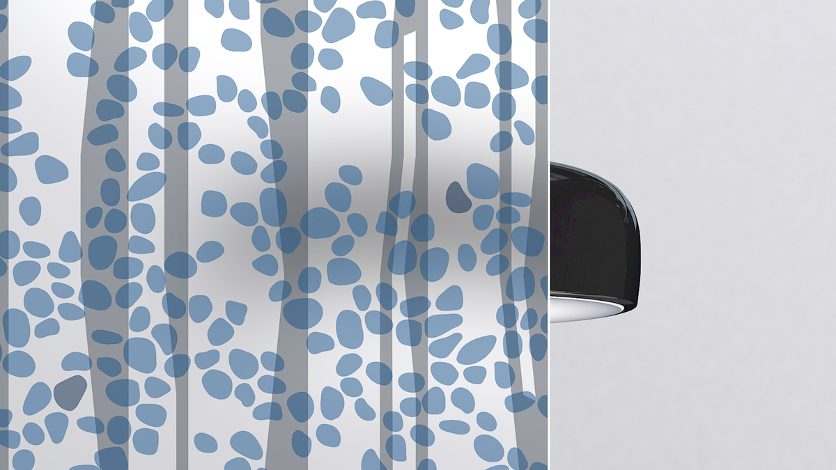 CAMAflage Glass detail with hanging lamp