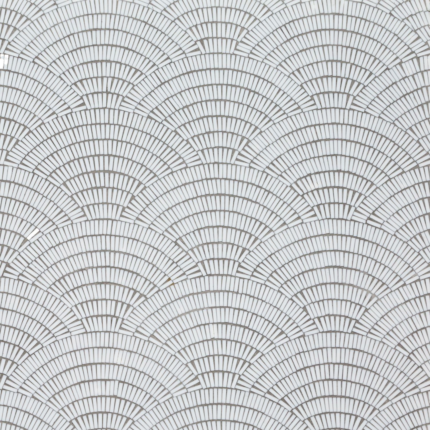 Fan Club Glass Mosaics White Ice