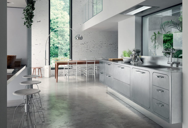 Abimis Stainless Steel Kitchen in Italian Home