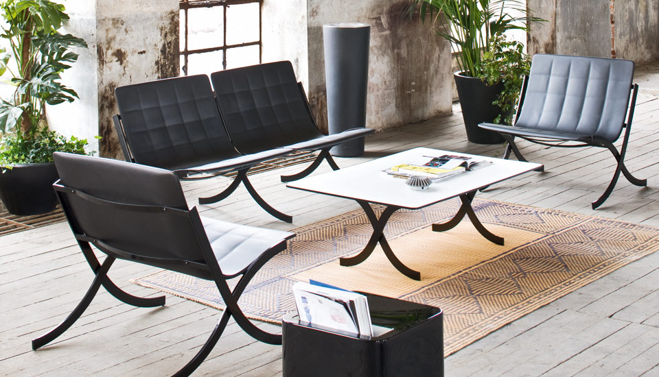 Barceloneta Outdoor Sofa and Armchairs black