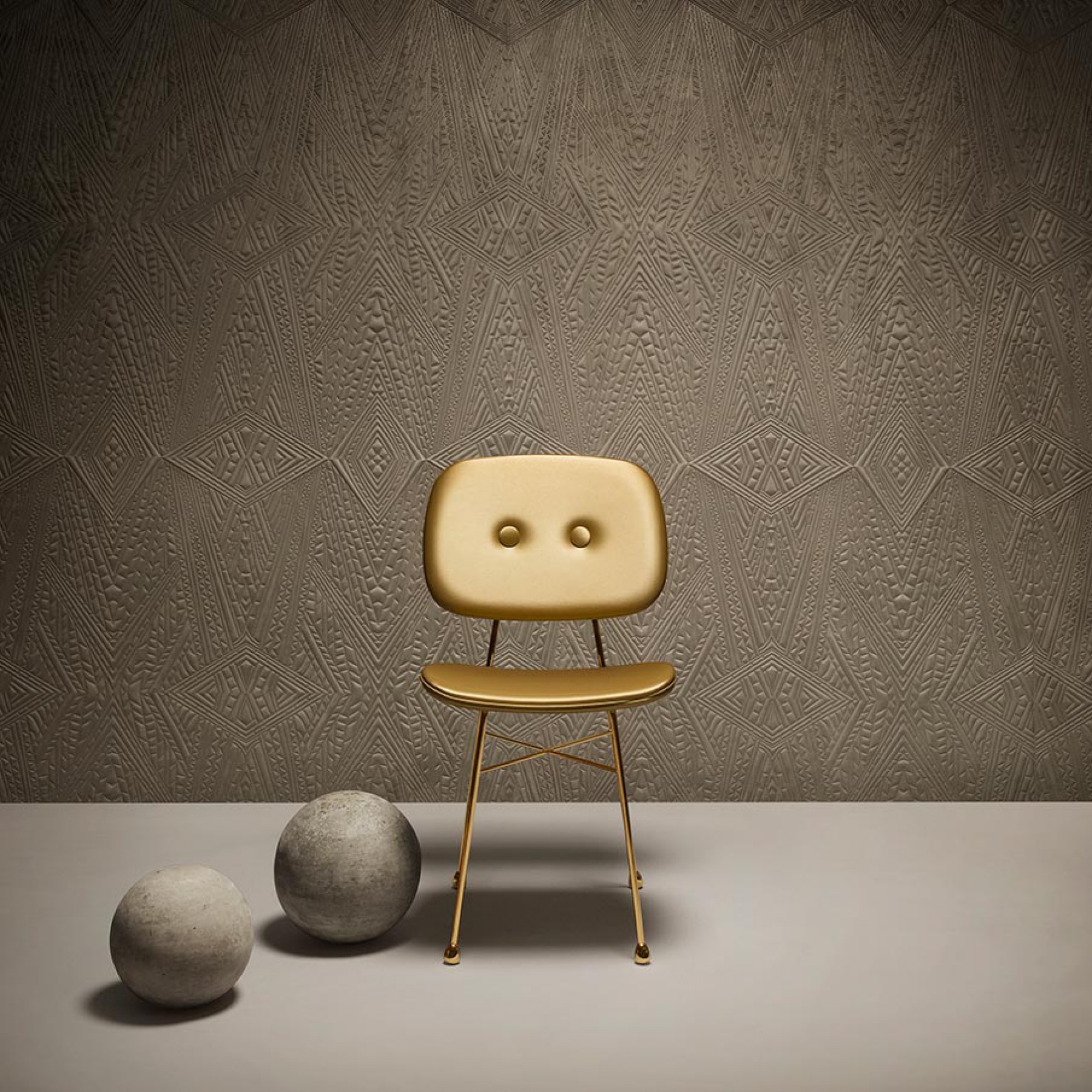 gray textured wallpaper with geometric pattern