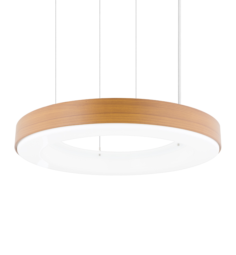 Impact lighting's wht.wal pendant with wood grain finish