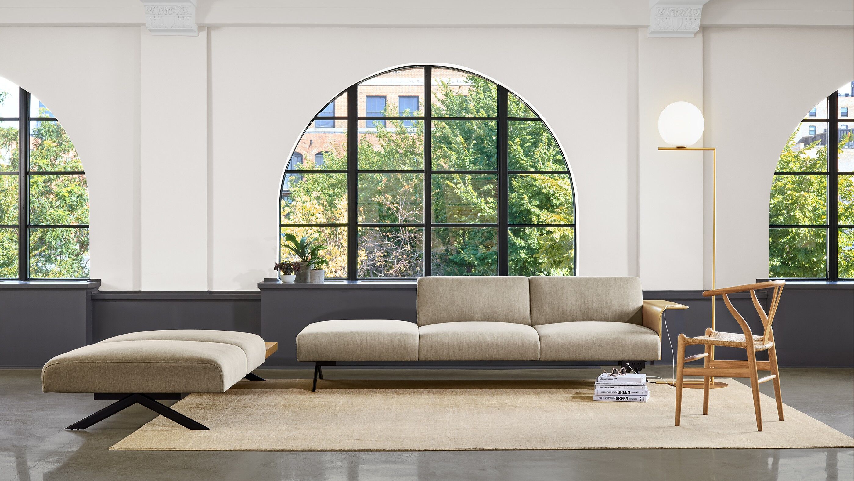 Coalesse and Designtex new textiles willis pattern on sofa