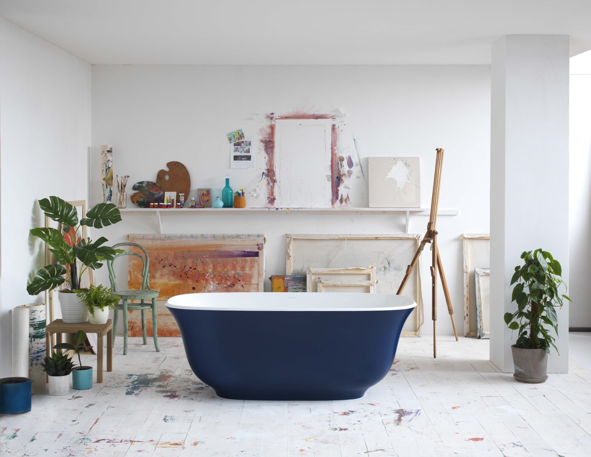 Victoria + Albert Color service Navy tub