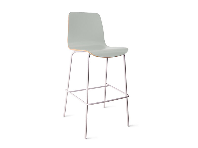 Andaz Seating laminate shell high back stool grey-green
