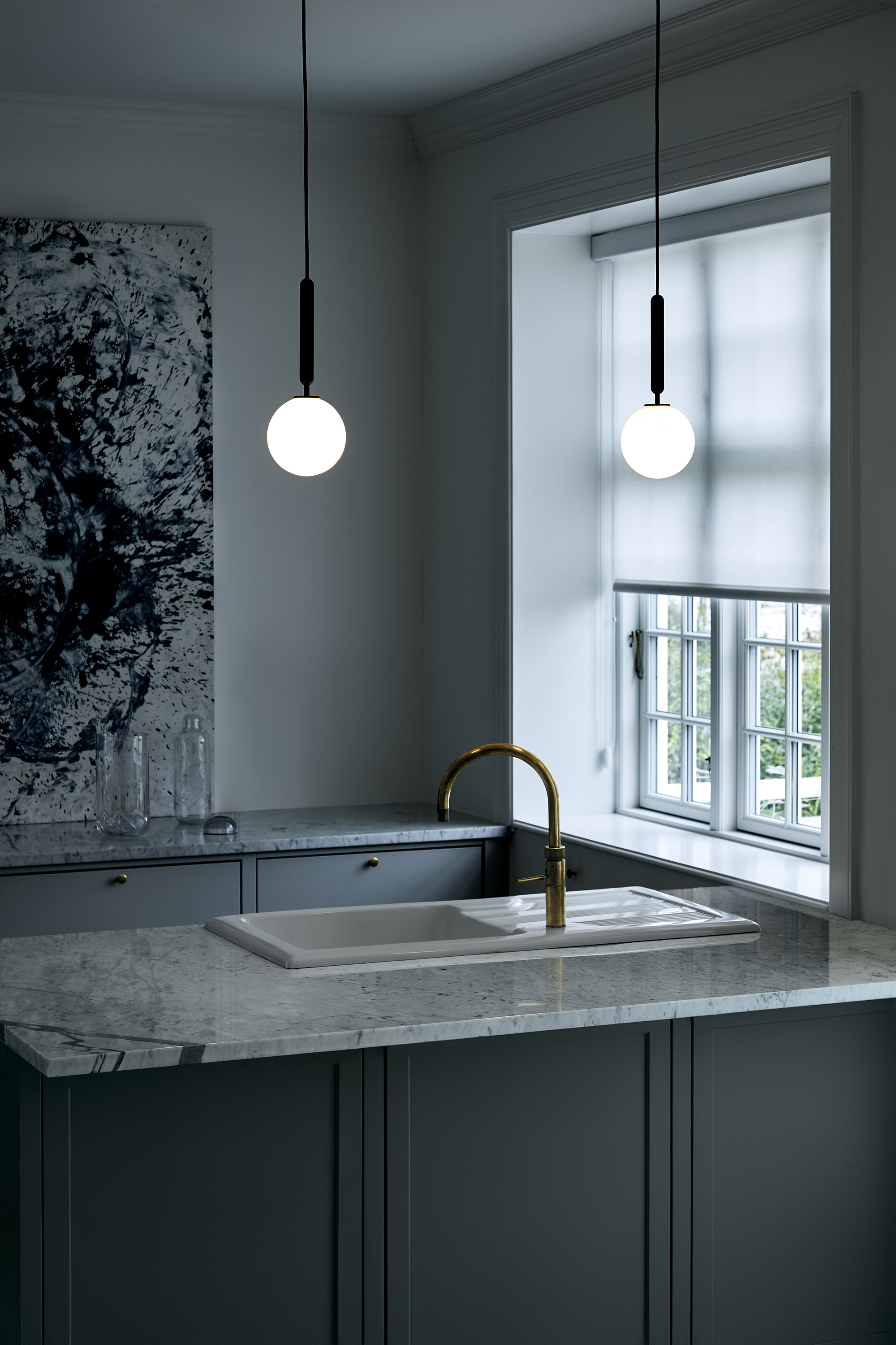Nuura Miira light pendant two globes frosted