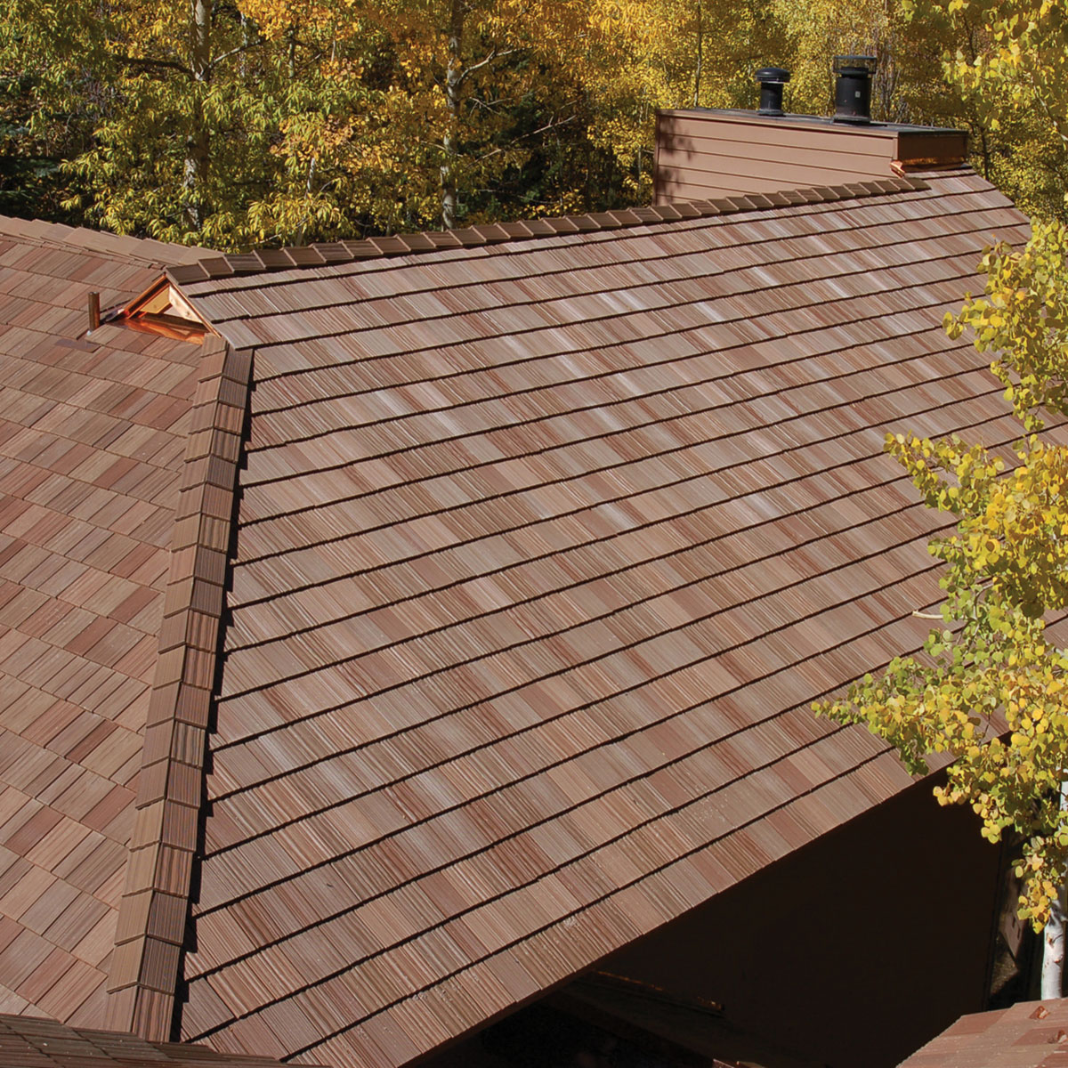 DaVinci's Hand Split Cedar Shake on roof installation