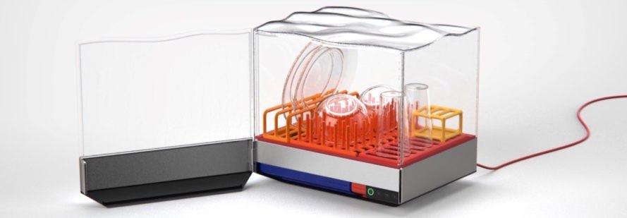 colorful compact dishwasher powered by standard electrical outlet