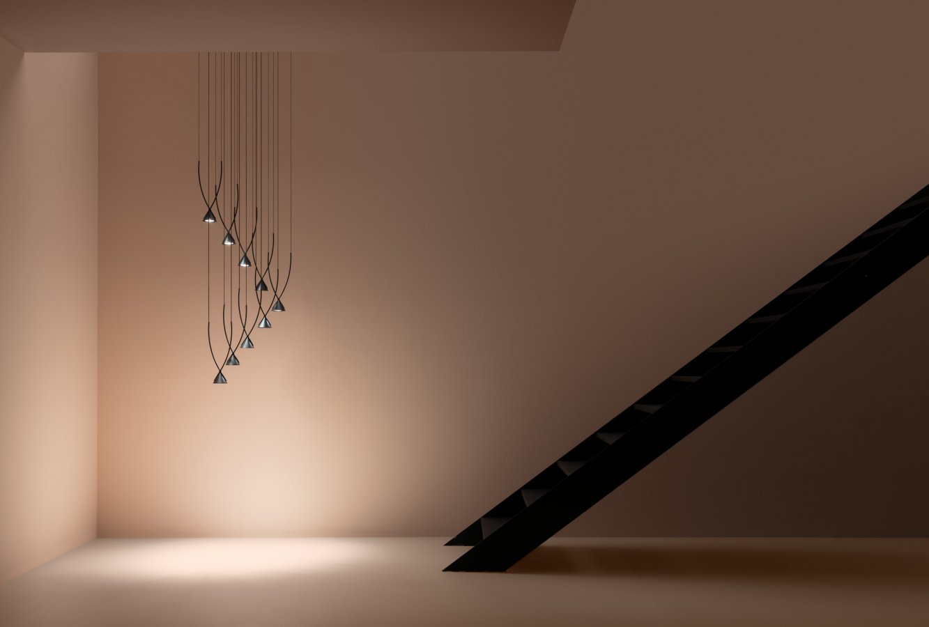 Axolight's Jewel Pendant several pendants in descending configuration