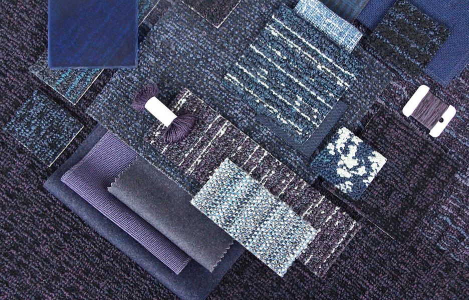 Interface Flor Second Story swatches of patterns and colors