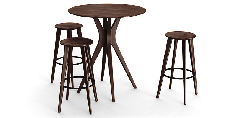 Greenington Mimosa Table set in black walnut