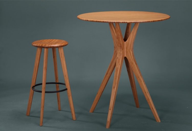 Greenington Mimosa Table and Stool carmelized