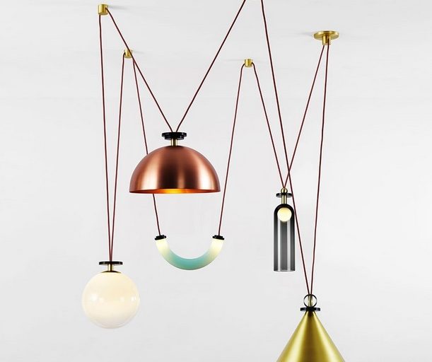 geometric, modular pendant