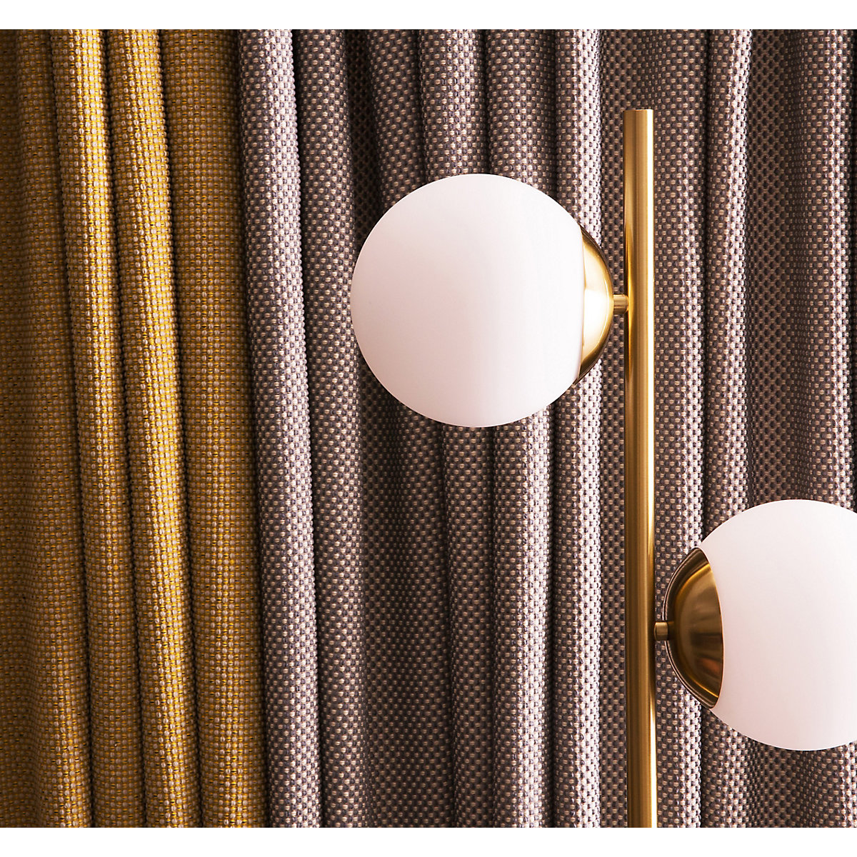 HBF New Textiles for Spring Vault Lights various samples hanging