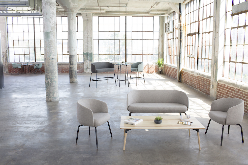 Hightower Bello Coffee Table Ash with loveseat and two chair