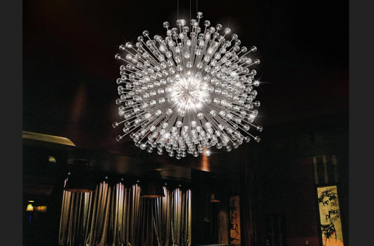 glass and tube spherical pendant lamp