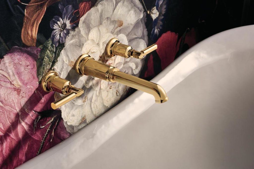 Brizo Invari Bath Collection tub faucet with lever handles