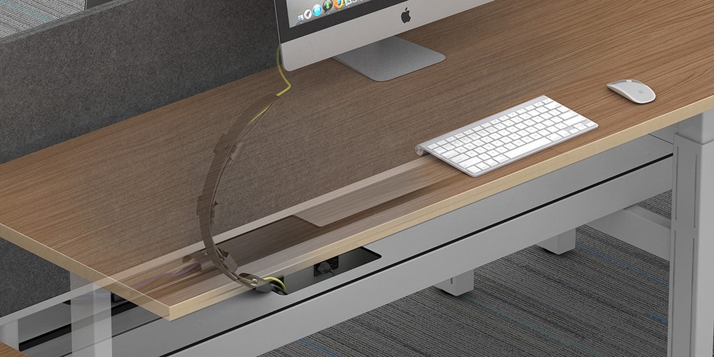 Watson's Seven Workbench raceway and cable management detail