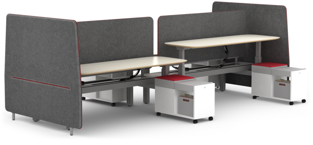 Watson's Seven Workbench side by side worktops with slate colored screens