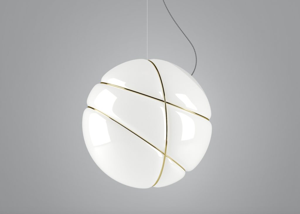 Fabian Armilla pendant lamp with gold banding