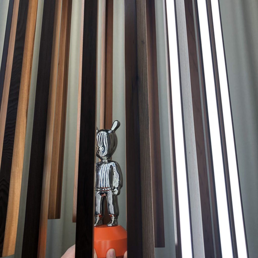 Stickbulb's Chime Chandelier detail with trophy