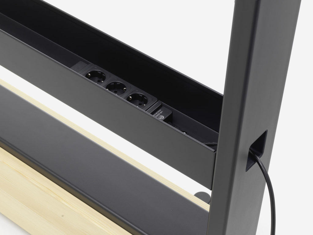 Vitra's Dancing Wall base detail with power infrastructure