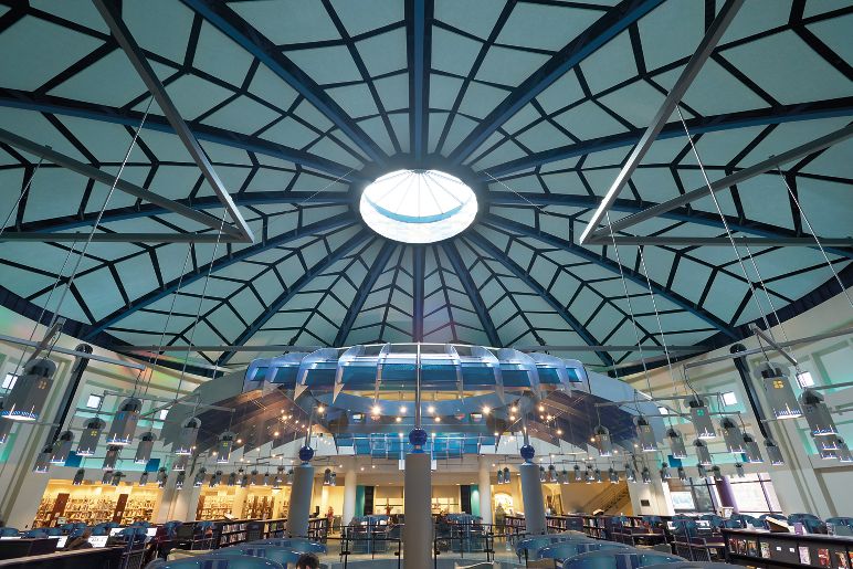 Armstrong Tectum Panels in open atrium
