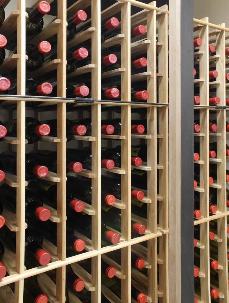 Vinotemp Wine Vault interior detail with racks
