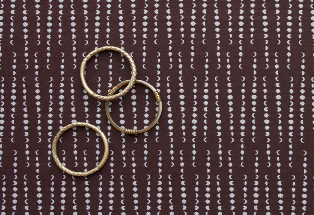 Aimée Wilde'sr Eudaimonia textiles Earthlight Fabric Brown