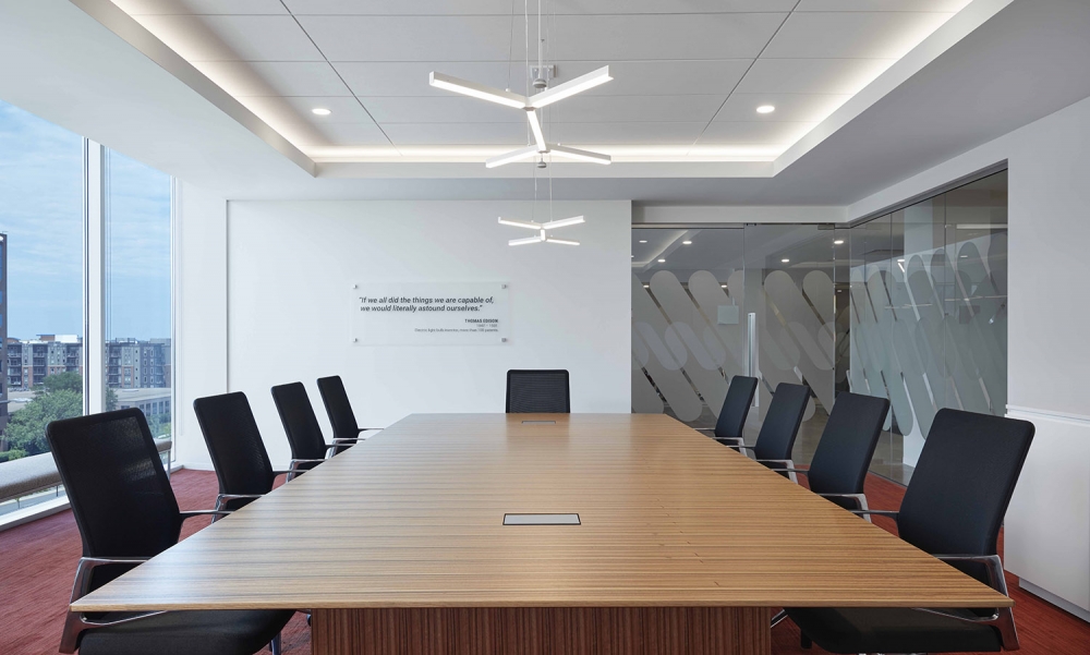 Nucraft Flow large Conference Table wood veneer