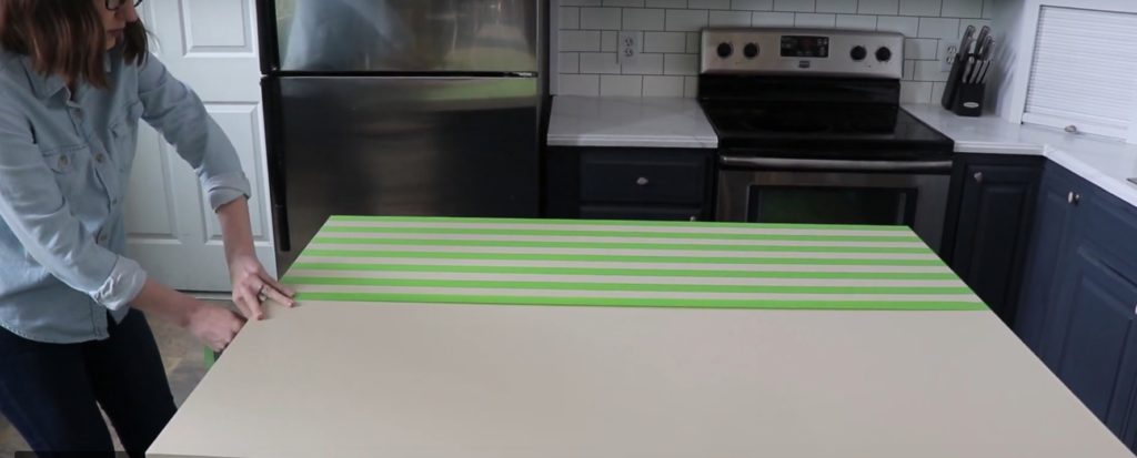 Giani Butcher Block Paint Kit taping process