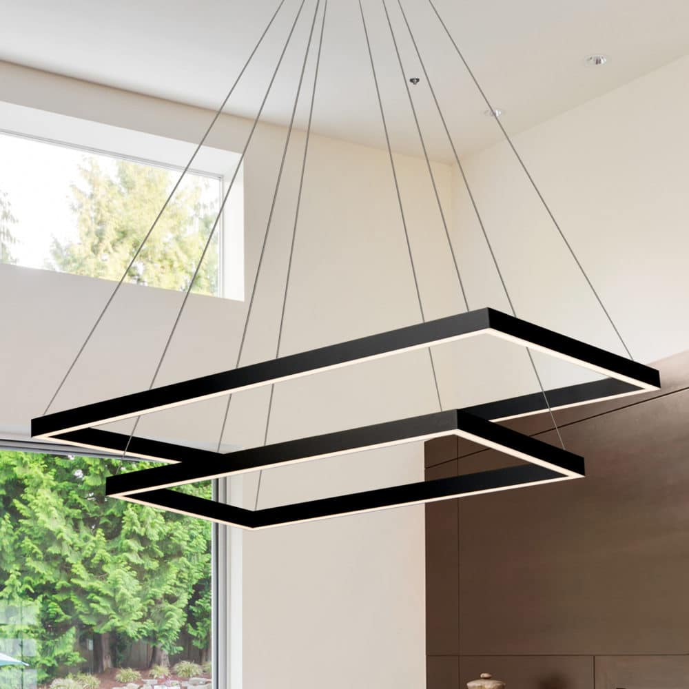 Vonn's Atria Chandelier rectangular black close-up