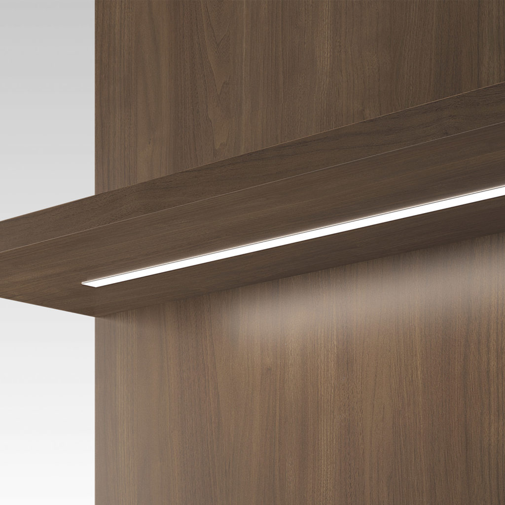 National Office Furniture Tessera Casegoods LED shelf lighting