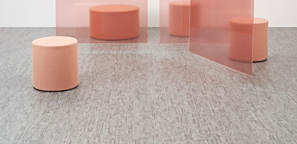 Patcraft Monochrome and Surface Tone Resilient Tile gray with linear pattern