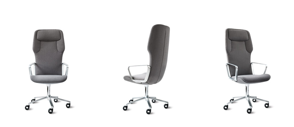 Wilkhahn Intra Task Chair three chairs in different postures black upholstery