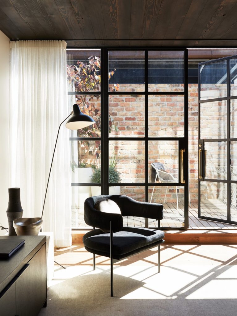 Resident Isabella Chair dark blue in sitting room
