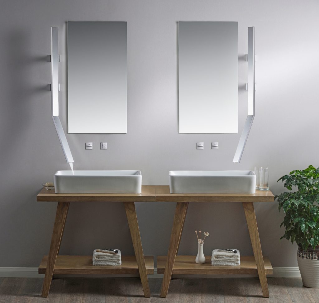 Isenberg Infinity Faucet two faucets for dual vanities